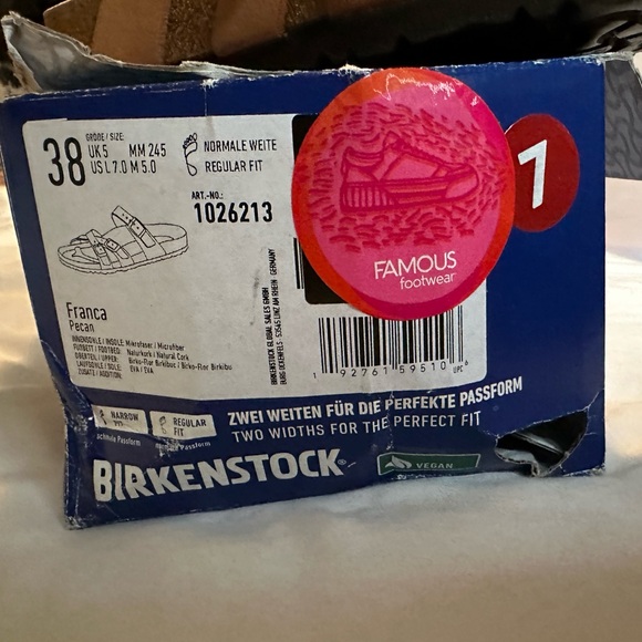 NIB Birkenstock Women’s Franca Vegan Footbed Sandal - Picture 3 of 3